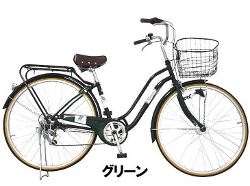 自転車 完成品 完成車 シティサイクル 27インチ ギア付き オートライト シマノ製 6段変速 泥除け ANIMATO (アニマト) 自転車 MS276HDR ローラーブレーキ キャリア おしゃれ 人気 通勤 通学 男性 女性 ブラック ホワイト