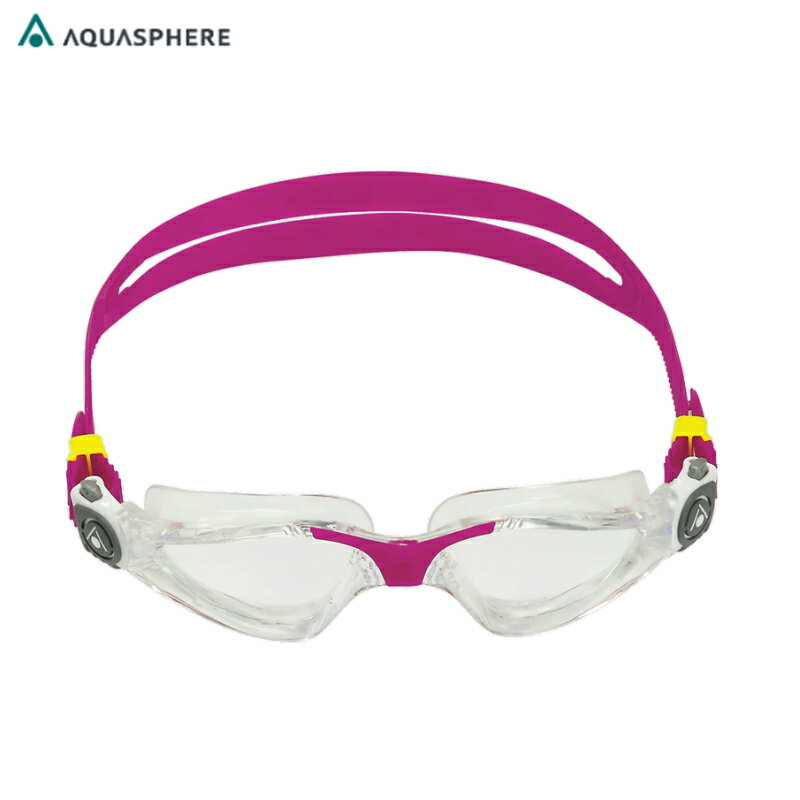 アクアスフィア aquasphere スイムゴーグル AQAS-197120 Kayenne カイエン クリアレンズ スモールフィット - Clear/Raspberry/Clear Lens [ユニセックス]