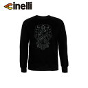 Cinelli/チネリ CREST BLACK CREWNECK SWEATSHIRT