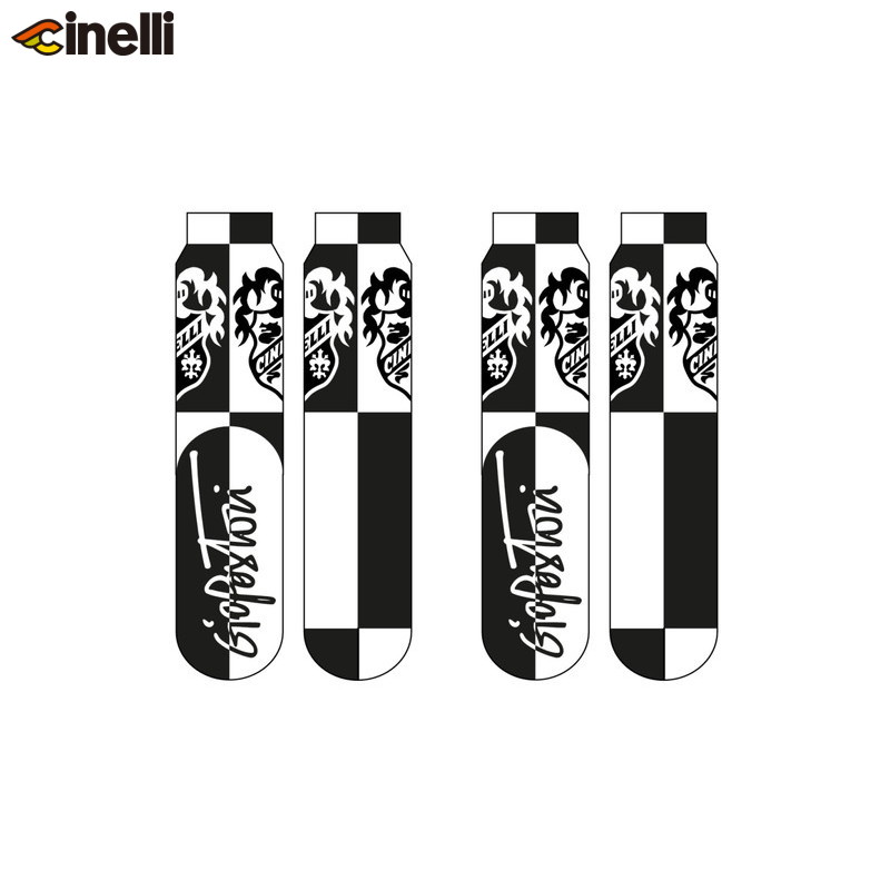 CINELLI チネリ SOCKS CREST BLACK ‘N’ WHITE - PASTORI ソックス