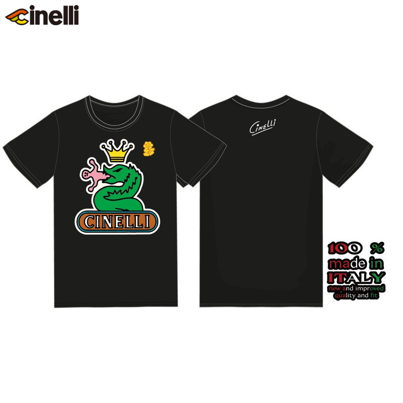 CINELLI チネリ T-SHIRT SPECIALE CORSA スペチアーレ コルサ BLACK - BRAULIO Tシャツ