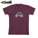 Cinelli/チネリ PIXEL BIKE ‘LASER’ BORDEAUX TSHIRT ピクセルバイク レーザー ルーベ Tシャツ