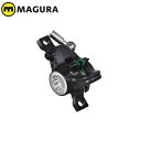 MAGURA マグラ キャリパー MT4 eSTOP・2ピストン・鍛造アルミ・黒/シルバー・カバー無し・パッド付属 (1ヶ)