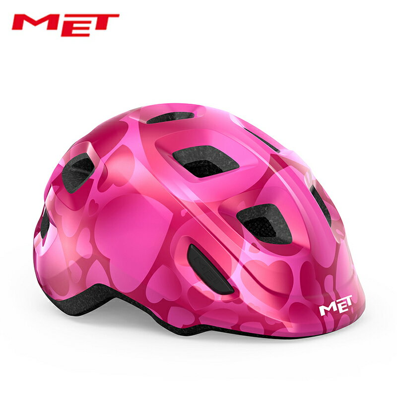 Met - MET メット HOORAY Pink Hearts/Glossy XS ヘルメット