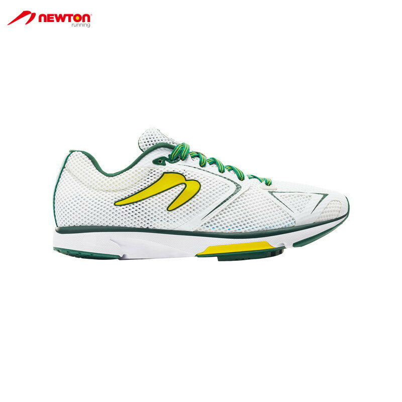 NEWTON ニュートン ディスタンス Distance 12b - White/Forest Green/Yellow メンズ ランニングシューズ