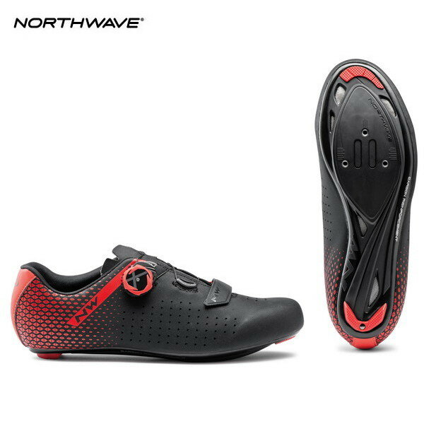 NORTHWAVE/ノースウェーブ CORE PLUS 2 BLACK/RED コアプラス 2 ブラック/レッド ビンディングシューズ 1