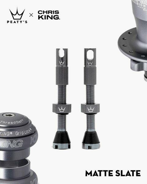 Peatys ԡƥ Tubeless Valves Slate 60mm