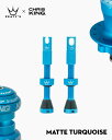 Peatys ピーティーズ Tubeless Valves Turquoise 42mm