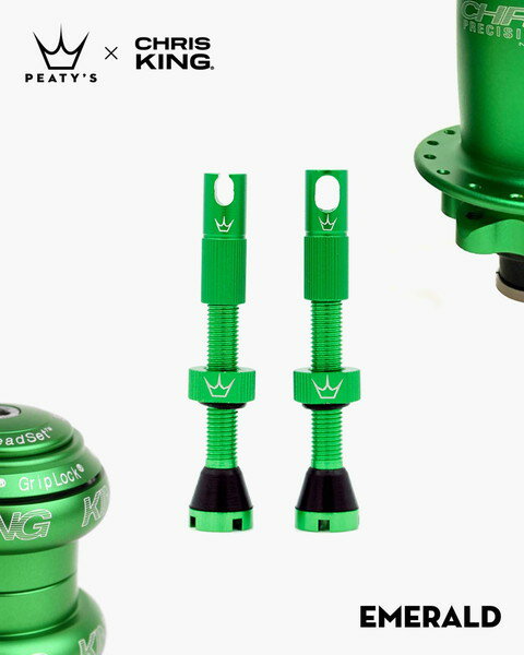 Peatys ԡƥ Tubeless Valves Emerald 60mm