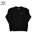 Peatys ピーティーズ Pub Wear Embroidered Crew Jumper Crown Black ジャンパー