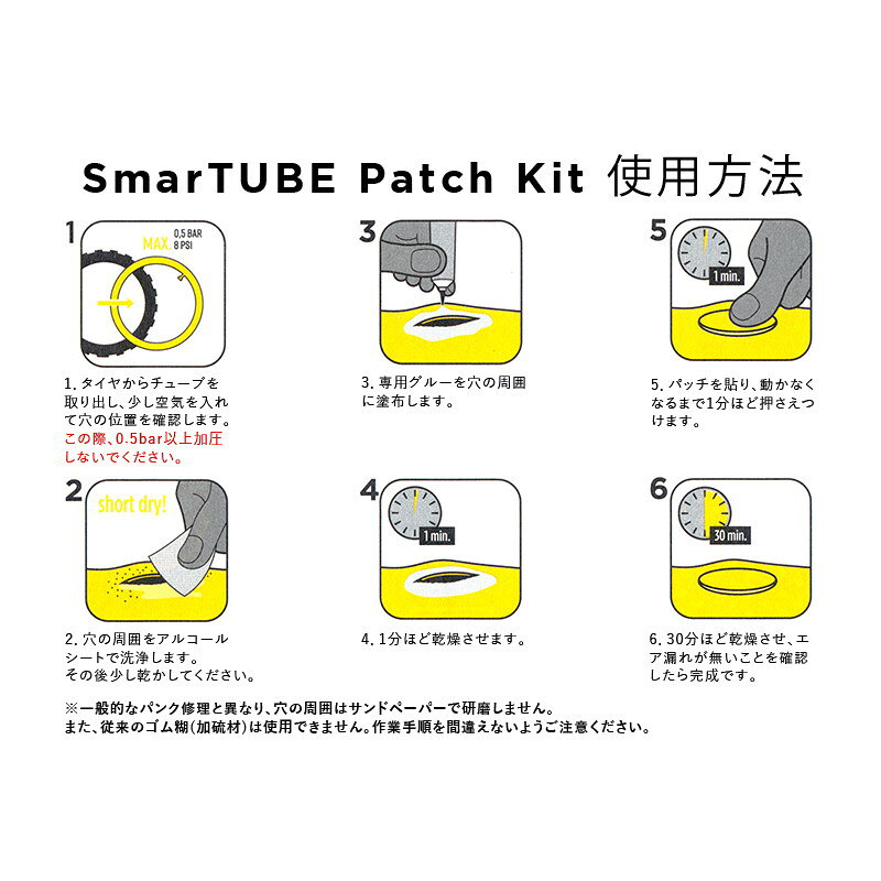 サイクリック楽天市場店のPIRELLI ピレリ SmarTUBE Patch Kit チューブ補修｜アングル2