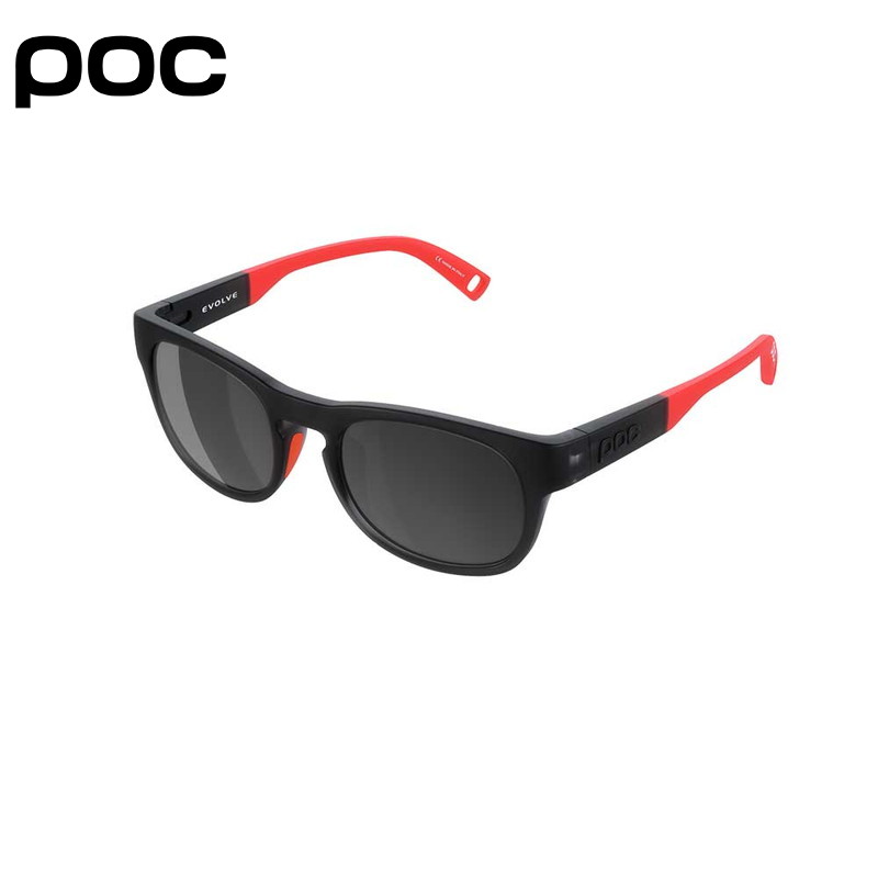 POC ポック Evolve イヴォルブ - Uranium Black/Fluorescent Orange キッズ用サングラス