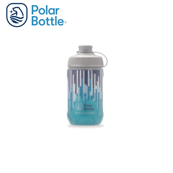 POLAR BOTTLE/|[[{g u[NAEFC }bN 12oz ZIPPER SLATE BLUE/TURQUOISE {g