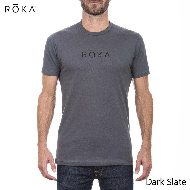 ROKA ロカ Mens Pro Team T-Shirt Dark Slate コットンTシャツ