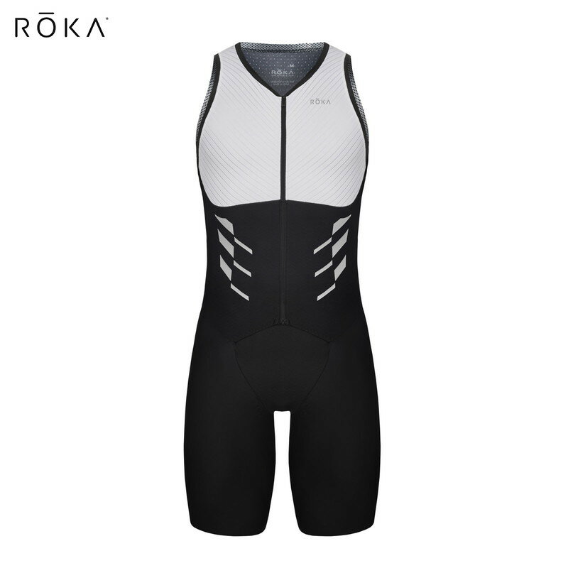 ROKA ロカ ELITE AERO II SLEEVELESS TRI SUIT White/Black メンズ・ジェネレーションII・エリート・エ..