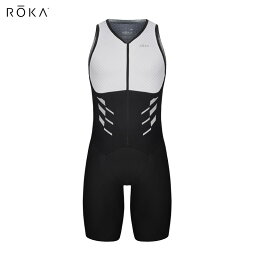 ROKA ロカ ELITE AERO II SLEEVELESS TRI SUIT White/Black メンズ・ジェネレーションII・エリート・エアロ ノースリーブ・トライスーツ