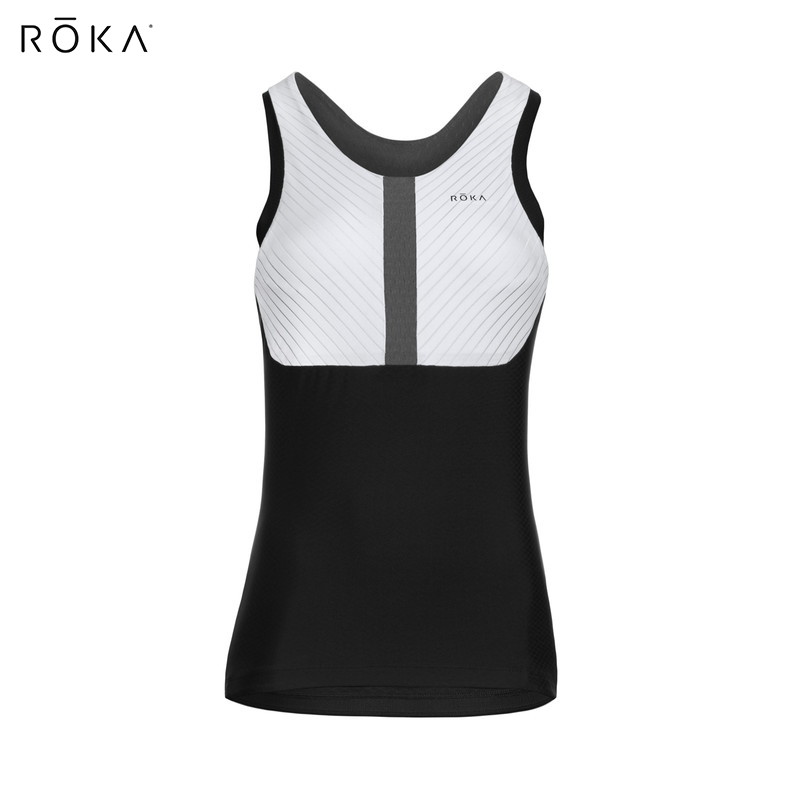 ROKA ロカ Elite Aero II Sleeveless Tri Top WMN White/Black ウィメンズ・ジェネレーションII・エリート・エアロ …