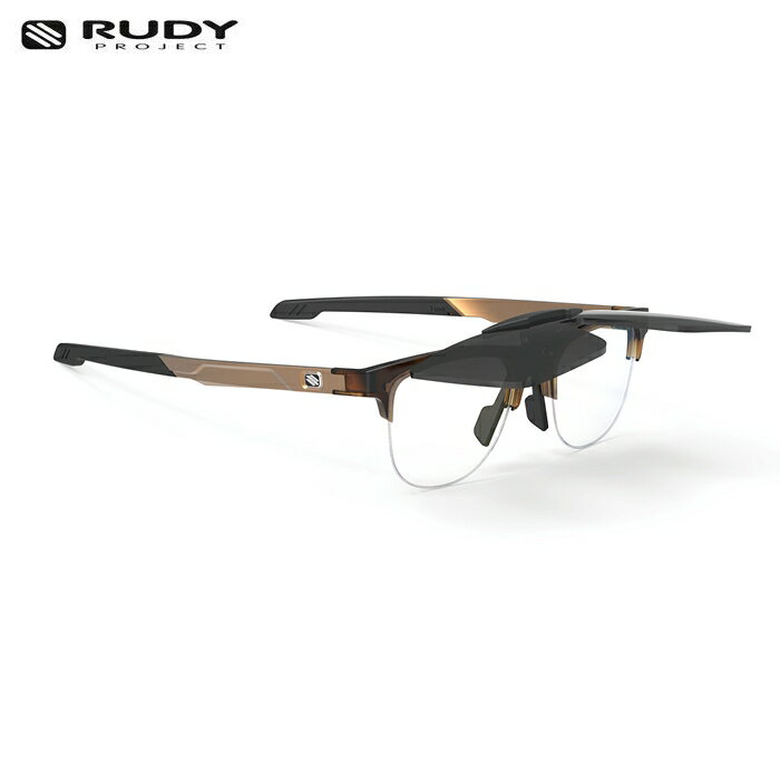 RUDY PROJECT ルディプロジェクト INKAS フリップアップ ハーフリム シェイプB デミタートルグロスフレーム スモークブラックレンズ SP681050-0B00(4)