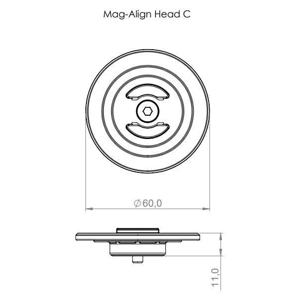 SP CONNECT エスピーコネクト 【SPC+】MAG-ALIGN HEAD C マグ アラインヘッドC