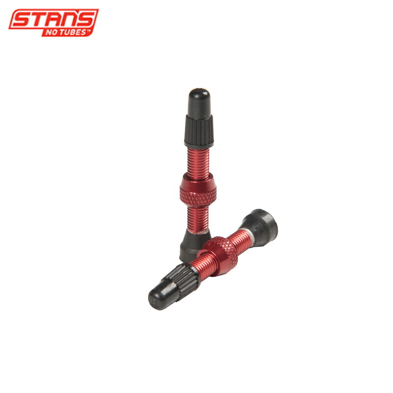 Stan’s NoTubes スタンズノーチューブ VALVE STEM PAIR AL PRESTA 35MM レッド