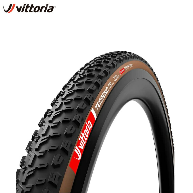 Vittoria ヴィットリア Terreno T70 Coarse loose Gravel Endurance TLR Black/Brown グラベルタイヤ