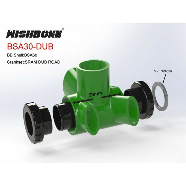 Wishbone�����å���ܡ��� Rord BB ��BSA30-DUB�� BSA�ѡ�SRAM DUB ROAD �ڥܥȥ�֥饱�åȡ�