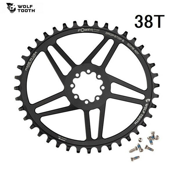 WolfTooth ウルフトゥース Elliptical Direct Mount Chainring for SRAM 8-Bolt 38T チェーンリング