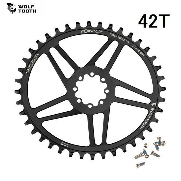 WolfTooth ウルフトゥース Elliptical Direct Mount Chainring for SRAM 8-Bolt 42T チェーンリング