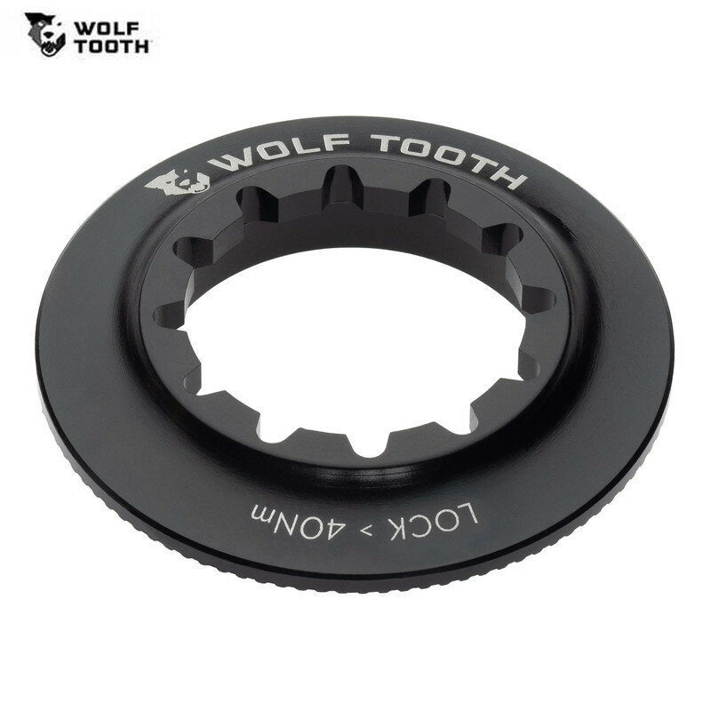 WolfTooth ウルフトゥース Centerlock Rotor Lockring-Internal Spline Black ロックリング