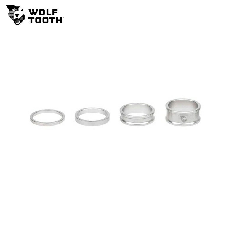 WolfTooth ウルフトゥース Spacer Kit 3, 5,10, 15mm, Raw Silver スペーサーキット