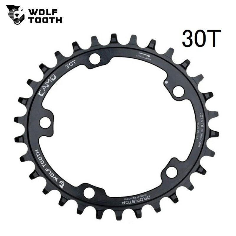 WolfTooth ウルフトゥース CAMO Oval Chainring 30T Drop-Stop B チェーンリング