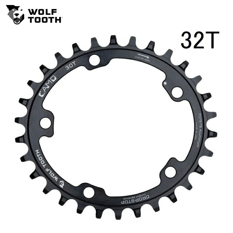 ■商品のお問い合わせに際してのお願い※在庫の有無や納期に関しましてのお問い合わせはお調べいたしましてご返信させていただきます。 ※商品の更なる詳細情報、互換性、サイズ感等々はトラブル回避の為、当店ではお答えすることができませんので直接メーカーもしくは代理店へお問い合わせ頂きますようお願い申し上げます。■ご注文に際してのご注意 ※当店の在庫の有無は実際の在庫状況と連動しておりません。 ご注文が確定しましても在庫切れの場合がございます。 ※ご注文確定後、当店の在庫とメーカーの在庫を確認して当店に在庫のない商品につきましては発注いたしますのでお時間がかかる場合がございます。 ※在庫のない商品につきましては追ってキャンセルメールをお送りいたします。 お客様のご都合により返品・及びサイズ交換などは一切出来かねますので予めご了承下さい。 ■自転車の配送について、必ずご一読下さい※在庫の有無や納期に関しましてのお問い合わせはお調べいたしましてご返信させていただきます。※お届け後、外したパーツなど一部分は、お客様で組み立てが必要となります。※配送前に商品チェックしておりますが、製造・組立・配送の行程で小傷やスレ等がつく場合がございます。 通信販売の特性上、実車をご確認頂けませんので、細かい傷などは返品対象外とさせて頂きます。細かい傷が気になる方はご購入ご遠慮願います。※組み立てに自信がないなどご心配があるようでしたら、出来るだけアドバイスはさせて頂きますが、工具がなかったりどうしても組立出来ないお客様はお近くの販売店にて組立て貰って下さい。また、その際の作業工賃はお客様負担でお願い致します。■防犯登録について※防犯登録につきましては、お近くの防犯登録取扱店にてご登録をお願いします。よりパワフルに、よりトラクションを向上させ、より変速を少なく。ウルフトゥースのオーバル・チェーンリングは、オーバルの利点をすべて備えた独自のパワートラック・デザインを採用。一度でもオーバルに乗れば、なぜオーバルを長い間待っていたのか不思議に思うことでしょう。 オーバル・チェーンリングは、2つのチェーンリングが1つになったものだと考えてください。オーバルの大きな利点は、身体の自然なバイオメカニクスを利用することで、ペダルストロークの重要な2つの段階でチェーンリングの形状がギアリングを変えることです。その仕組みはこうだ。チェーンリングの直径が大きい部分は、パワーゾーンと呼ばれるダウンストロークの最適なポイントでチェーンと噛み合う。時計に例えると、パワーゾーンは1-5と7-11の間。逆にリカバリーゾーン（時計の文字盤に戻ると11-1と5-7の間）は、ペダルストロークの最も弱い部分で、オーバルが効率を最大化するときです。34tのオーバル・チェーンリングは、パワーを求めるときには36tのチェーンリングのように振る舞い、登り坂では32tのチェーンリングのように振る舞います。 オーバル・チェーンリングは、ペダルの回転がよりスムーズで効率的になるように設計されています。これにより、リアホイールのトルクが安定し、トラクションが向上します。ウルフトゥースのオーバル・チェーンリングを使えば、パワーゾーンでより多くの力を発揮しながら、リカバリーゾーンではより楽なペダリングが可能になります。 camoチェーンリングシステムは、ダイレクトマウントスタイルのチェーンリングのチェーンラインと素材の最適化のために、ウルフトゥースのエンジニアによって開発されました。 主な利点は以下の通りです ・完璧なチェーンライン - 摩耗と変速精度の向上 ・最適な素材使用 - 重量、剛性、磨耗のため ・価格 - 交換用チェーンリングをより安価に ・交換 - 5本の小さなボルトとナットを使用しないため、チェーンリングの交換が非常に速い。 ・入手性 - 丸型、楕円型、ステンレス製、アルミ製など、クランクセットの種類を問わず、ダイレクトマウントのニーズがあれば、ウルフ・トゥースはワンストップショップです。 ・ウルフトゥース特許のdrop-stop?ワイド/ナロー歯形が、究極のチェーン保持力と泥落とし能力を実現。 互換性 ・このチェーンリングはウルフトゥースcamoスパイダー専用です。 他のチェーンリングには使用できません。 ・camoスパイダーにはステンレス製ボルトが付属しています。 ・1x9、1x10、1x11、1x12ドライブトレイン用（sram eagleを含む） ー9速ドライブトレインを使用する場合は、10速チェーンを使用する（9速ドライブトレインでもシフトがうまくいき、リングにしっかりフィットするため、チェーン保持力が向上する） ・チェーンライン - 選ぶスパイダーによって異なる ・チェーンの種類に応じて最適な性能を発揮するよう、複数の歯型が用意されています。シマノ12速ハイパーグライド＋および12spd kmcチェーンにはドロップストップstを。すべての9、10、11spdチェーン、または12spd sram eagle、kmc、connex、wippermannチェーンには、ドロップストップaを使用。ドロップストップbは、sram 12spdトランスミッション（tタイプ）とロードフラットトップチェーン用に最適化されていますが、ドロップストップaと互換性のあるすべてのチェーンに使用できます。 重量：30t-32g | 32t-38g | 34t-46g
