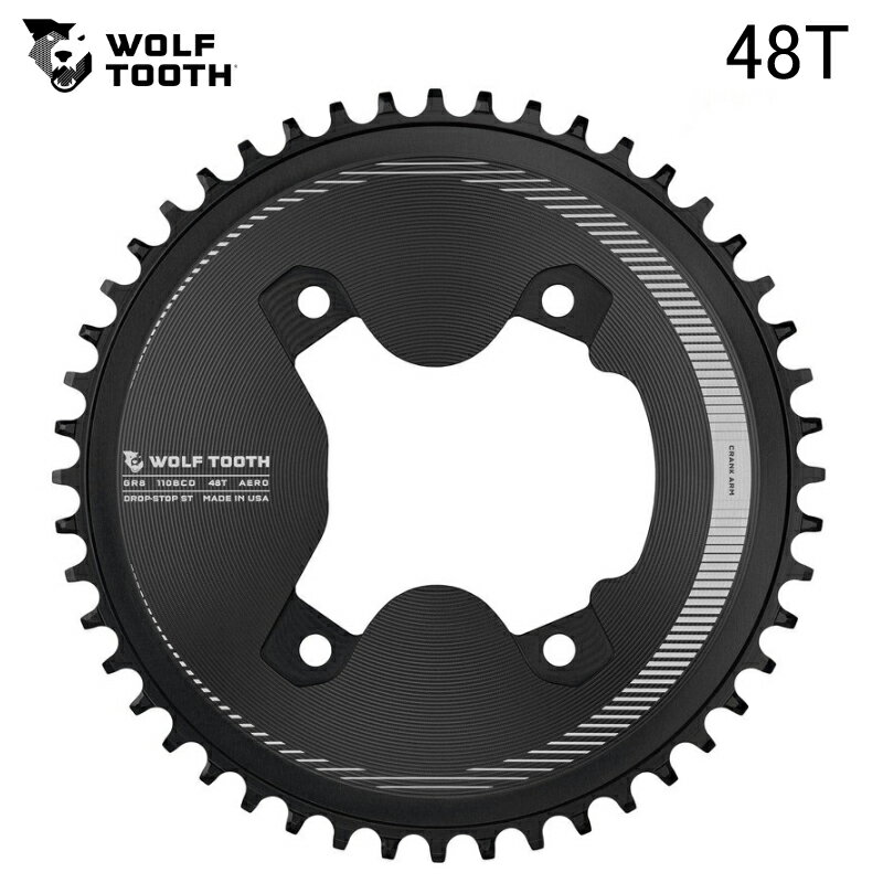 WolfTooth եȥ 110 BCD Asymmetric 4-Bolt Aero Chainrings for GRX Cr...