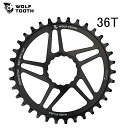 WolfTooth եȥ Direct Mount Chainring for Race Face Cinch Cranks - Elliptical Boost 36T Drop-Stop B 