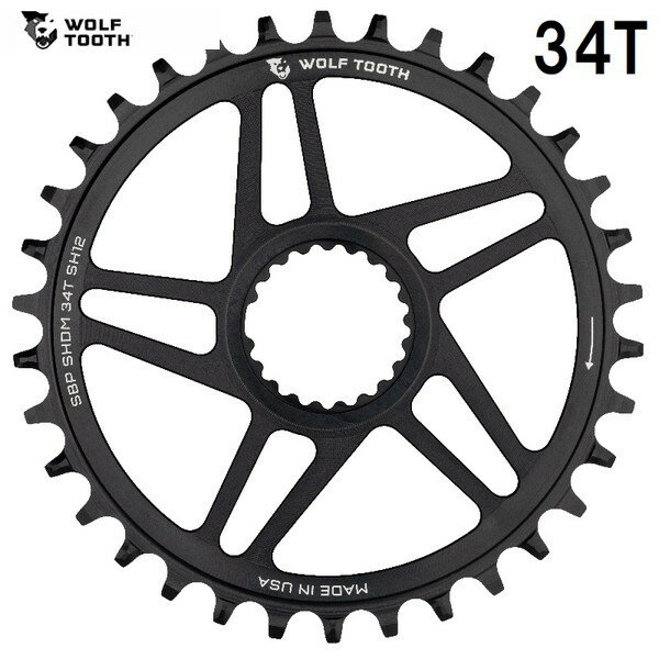 WolfTooth ウルフトゥース Direct Mount Super Boost Shimano 32t Chainring for Shimano 12 spd 34T チェーンリング