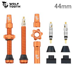 WolfTooth ウルフトゥース Tubeless Valve Stem Kit チューブレス バルブステムキット 44mm Orange