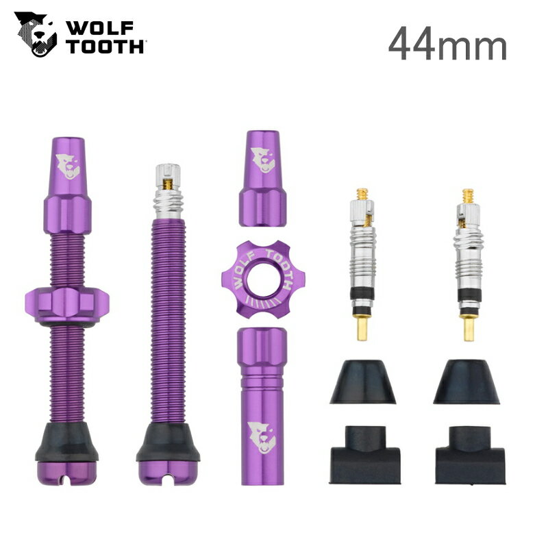 WolfTooth ウルフトゥース Tubeless Valve Stem Kit チューブレス バルブステムキット 44mm Purple 1