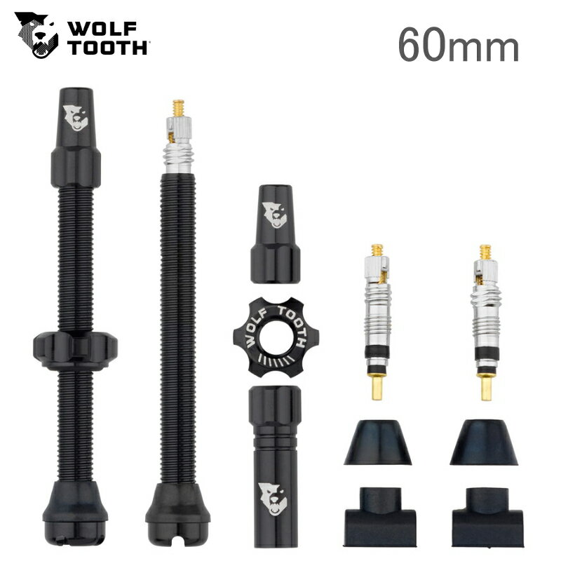 WolfTooth ウルフトゥース Tubeless Valve Stem Kit チューブレス バルブステムキット 60mm Black