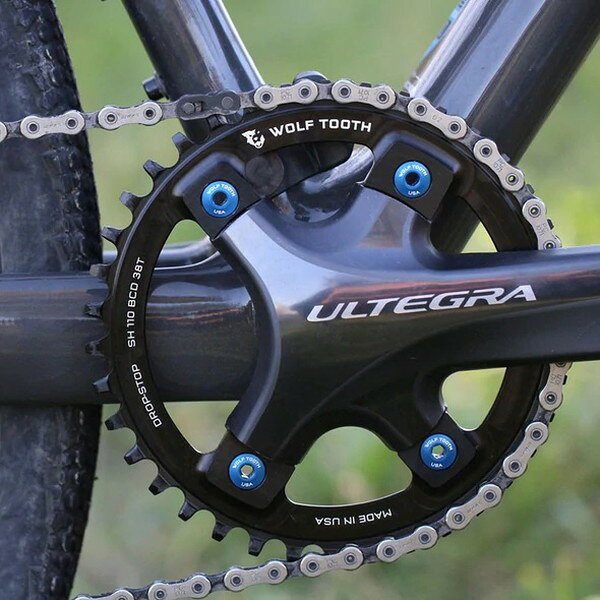 WolfTooth ウルフトゥース 110 BCD Chainring For Shimano 4 Bolt - 110 x 44T チ...