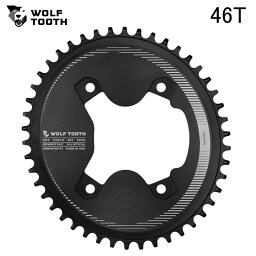 WolfTooth ウルフトゥース Oval 110 BCD Asymmetric 4-Bolt Aero Chainrings for GRX Cranks Drop-Stop ST 46T