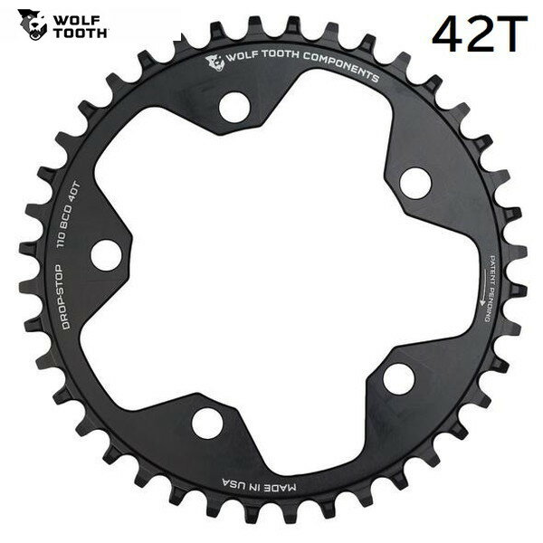 WolfTooth եȥ 110 BCD 5 Bolt Chainring 42T compatible with SRAM Flattop