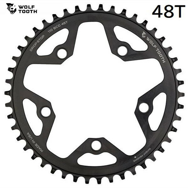 WolfTooth եȥ 110 BCD 5 Bolt Chainring 48T compatible with SRAM Fl...