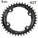 WolfTooth ウルフトゥース Elliptical 110 BCD 4 Bolt Chainring for Shimano GRX 42T