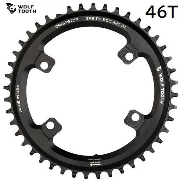 WolfTooth եȥ 110 BCD 4 Bolt Chainring for Shimano GRX 46T