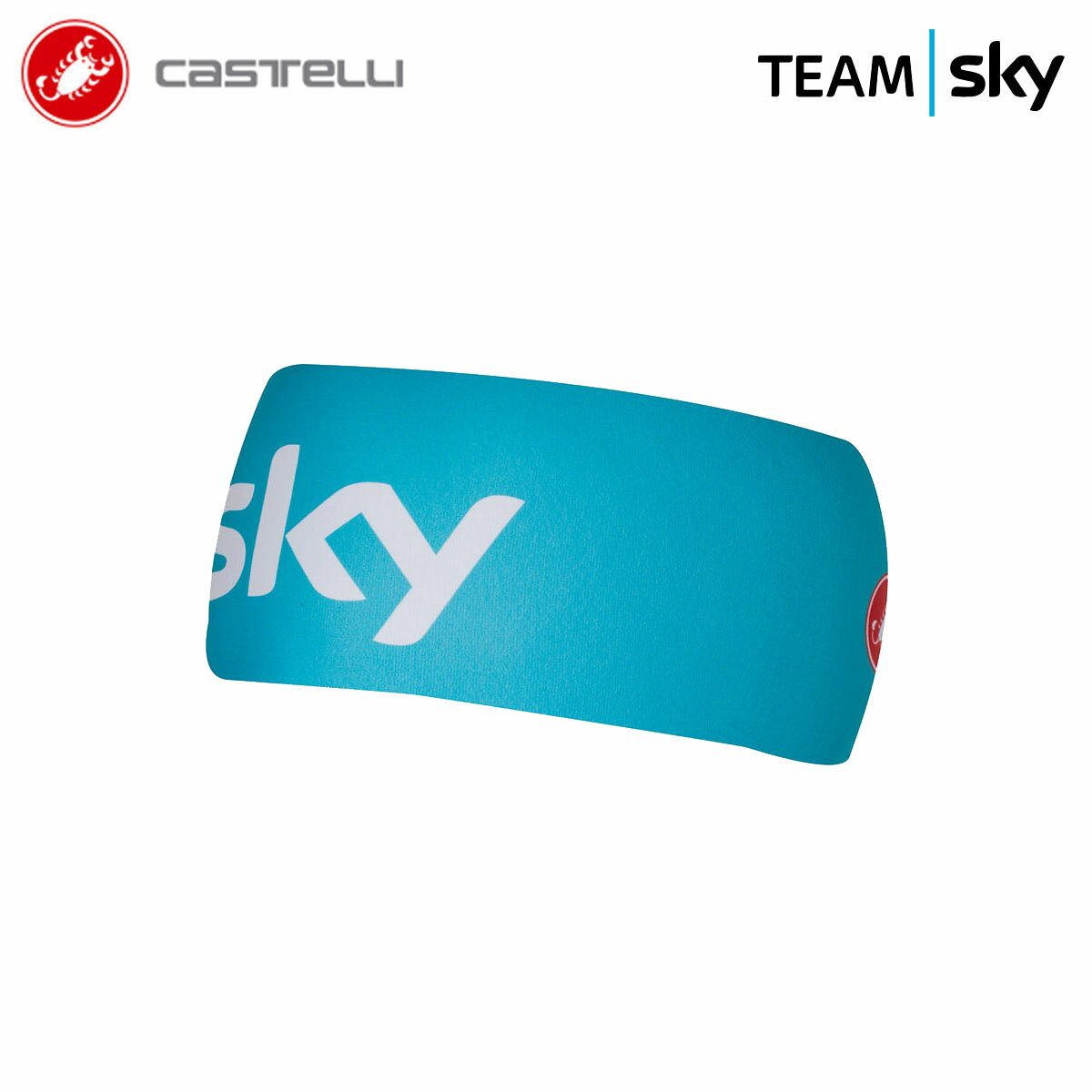 [★スーパーSALE★10%OFF]【即納】CASTELLI 7032 TEAM SKY VIVA THERMO HEADBAND カステリ チームスカイ ビバ サーモ ヘッドバンド