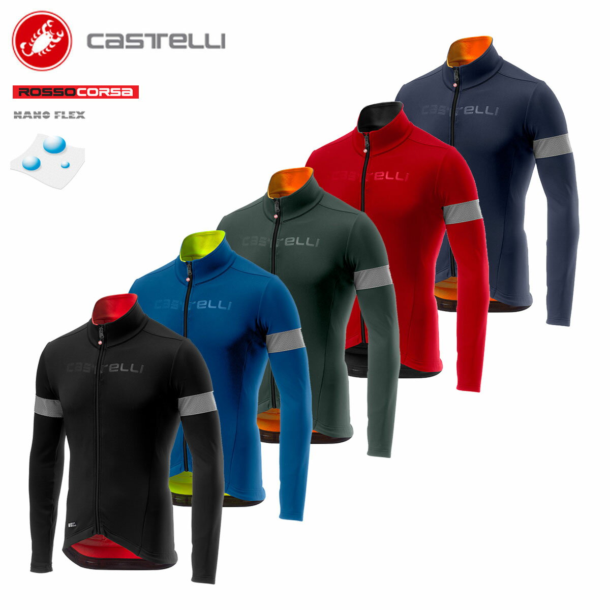 ＜春の感謝祭＞CASTELLI 18510 NELMEZZO ROS JERSEY カステリ ネルメッツォ 長袖ジャージ