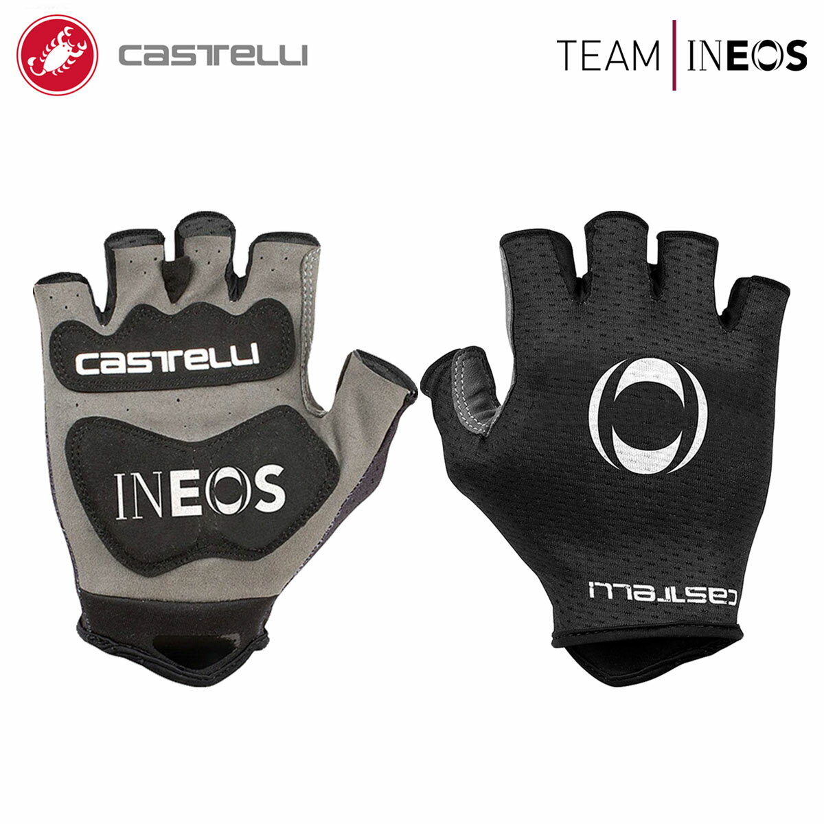 【即納】CASTELLI 9148 TEAM INEOS TRACK MITTS カステリ チームイネオス 指切グローブ