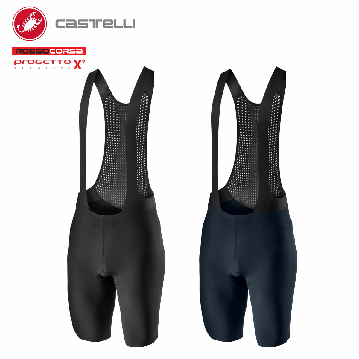 ＜春の感謝祭＞CASTELLI 21002 PREMIO BLACK BIBSHORT カステリ ビブショーツ