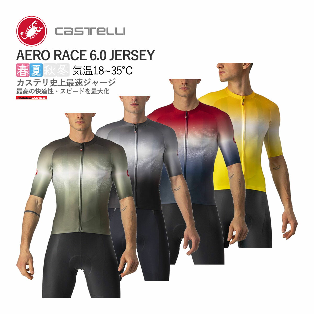 CASTELLI 22014 AERO RACE 6.0 JERSEY カステリ エアロレース 半袖ジャージ