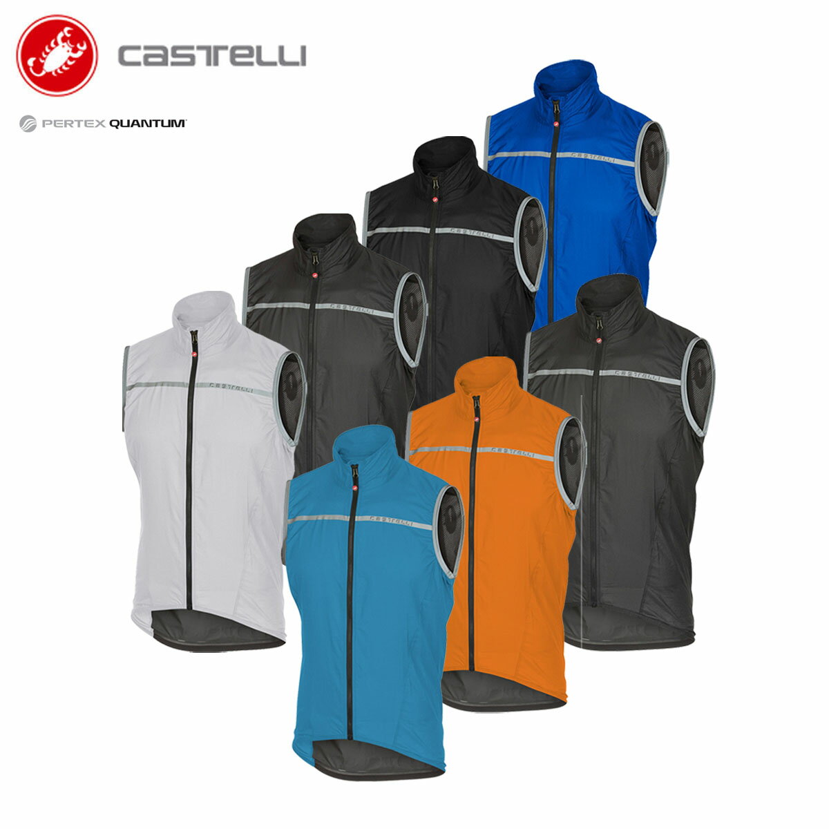 ＜春の感謝祭＞CASTELLI 17055 SUPERLEGGERA VEST カステリ スーパーレジェーラ 防風防水 超軽量 ベスト